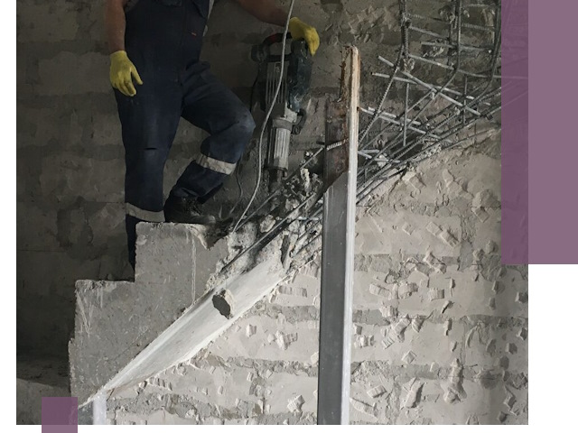 Демонтаж металлических и бетонных лестниц в Томске