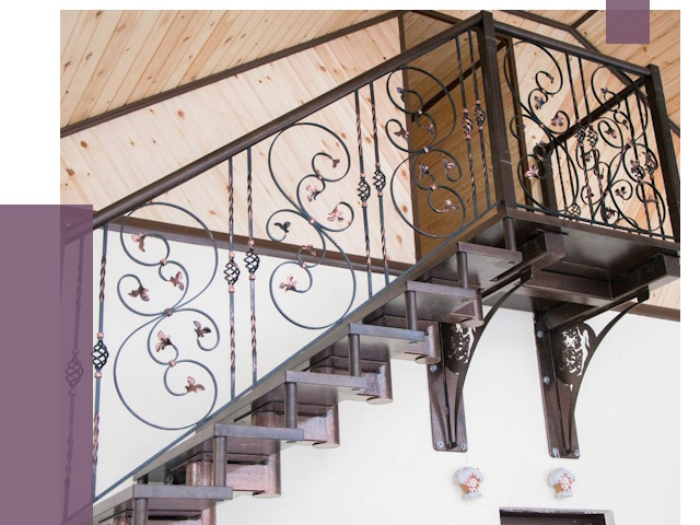 Кованые лестницы в Томске от 85231 руб. под ключ