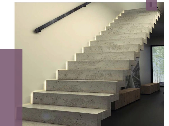Облицовка бетонных лестниц в Томске от 4917 руб/м2