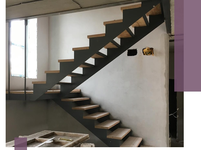 Изготовление лестниц на металлокаркасе в Томске от производителя