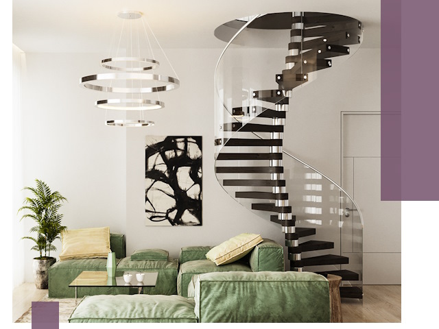 Лестницы для двухуровневой квартиры в Томске — изготовление и монтаж