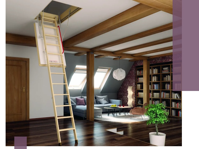 Чердачные лестницы под ключ в Томске: изготовление и монтаж