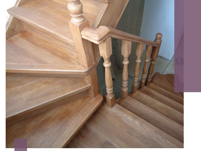 Дубовые лестницы под ключ в Томске: изготовление и монтаж