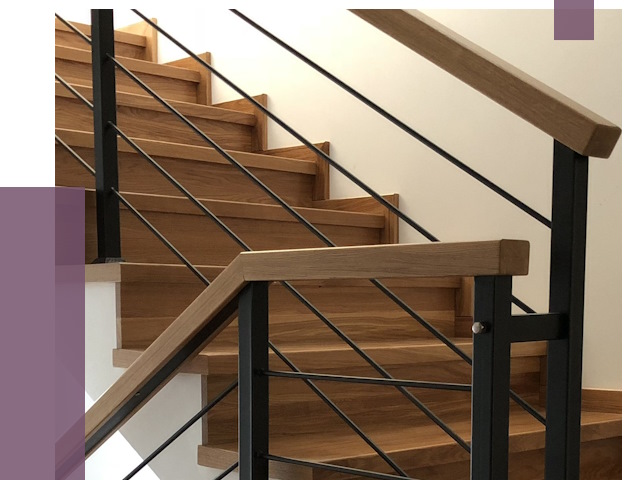 Обшивка металлической лестницы деревом в Томске от 4644 руб.