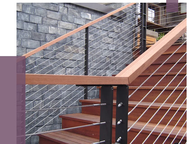 Тросовые перила под ключ в Томске от 8305 руб.