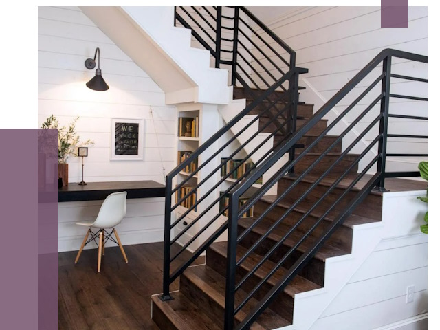 Перила для лестницы в доме в Томске от 7922 руб. — ПРОЛЁТ-Тмс