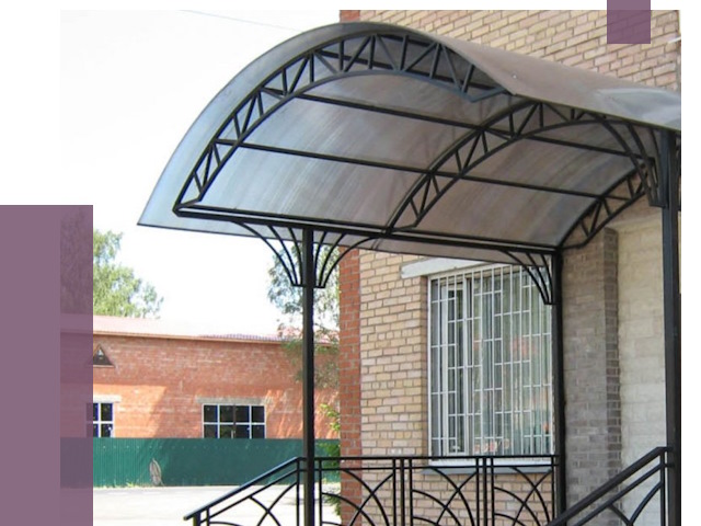 Металлические навесы и козырьки в Томске от 13659 руб.