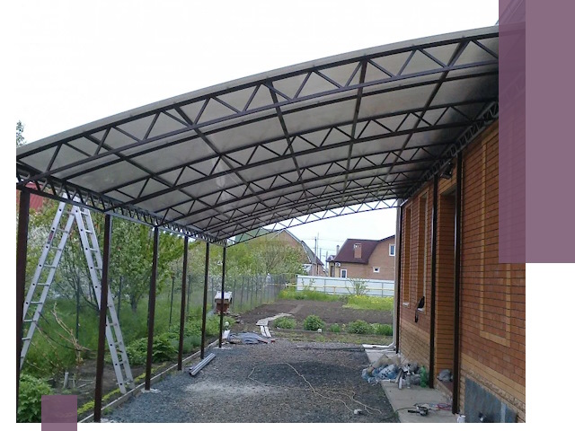 Профессиональный монтаж навесов под ключ в Томске