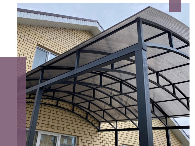 Монтаж козырьков в Томске от 12293 руб. | ПРОЛЁТ-Тмс