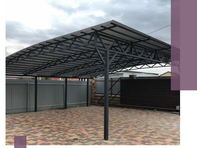 Недорогие навесы под ключ в Томске — изготовление и монтаж