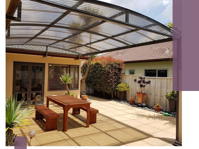 Навесы во двор под ключ в Томске — изготовление и монтаж