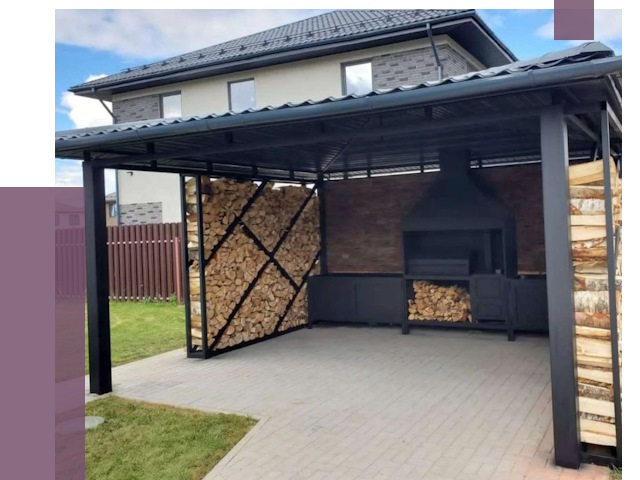 Навесы для барбекю в Томске от 13604 руб. под ключ | ПРОЛЁТ-Тмс