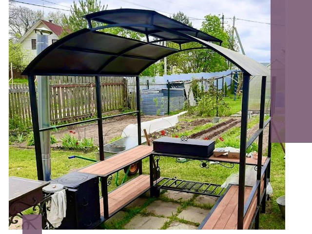 Навесы для барбекю в Томске: изготовление, монтаж и демонтаж