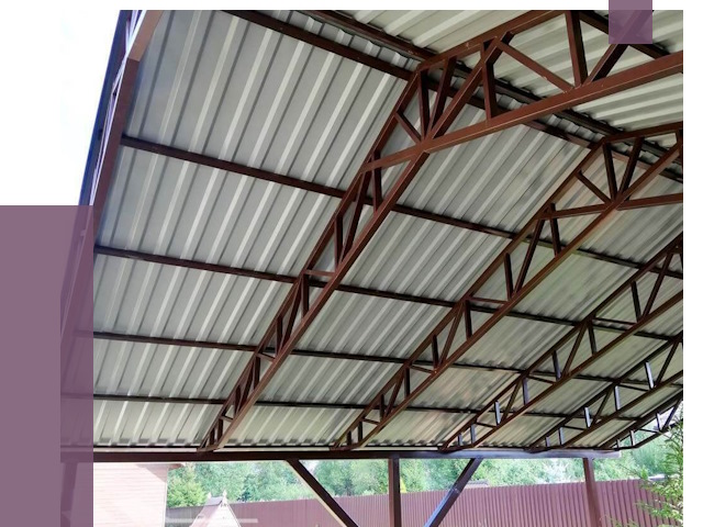 Навесы из профнастила в Томске от 7867 руб. | ПРОЛЁТ-Тмс