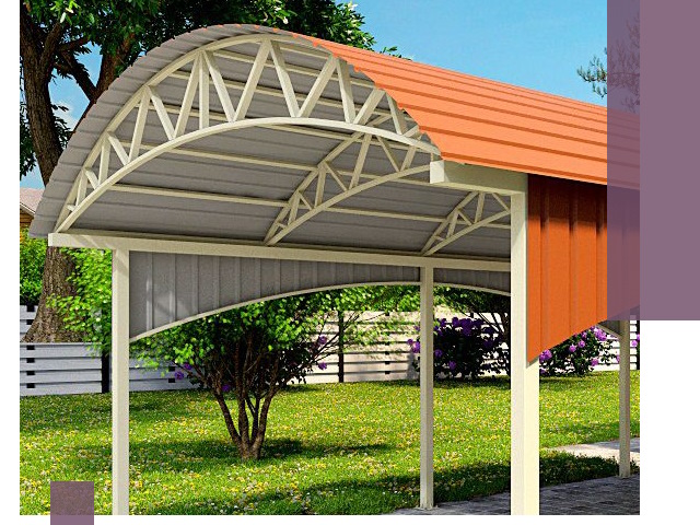 Навесы из профнастила под ключ в Томске — установка и монтаж