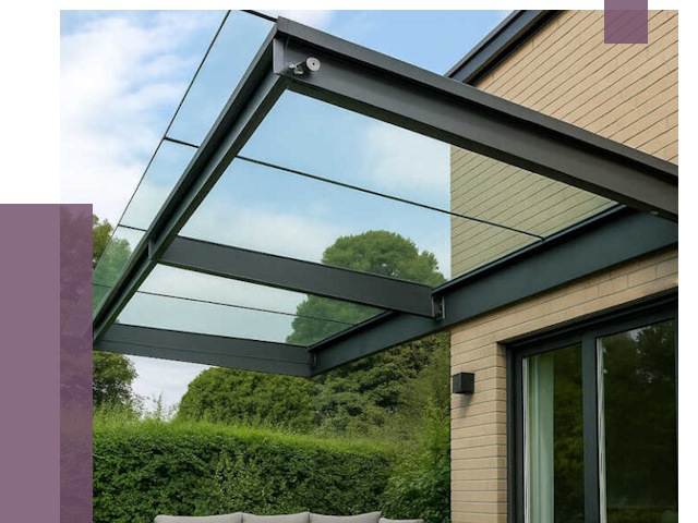 Стеклянные навесы и козырьки в Томске от 13112 руб.