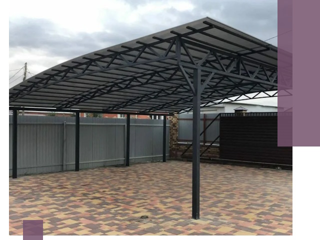 Металлические навесы под ключ в Томске — изготовление и монтаж