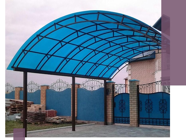 Арочные навесы под ключ в Томске — изготовление и монтаж
