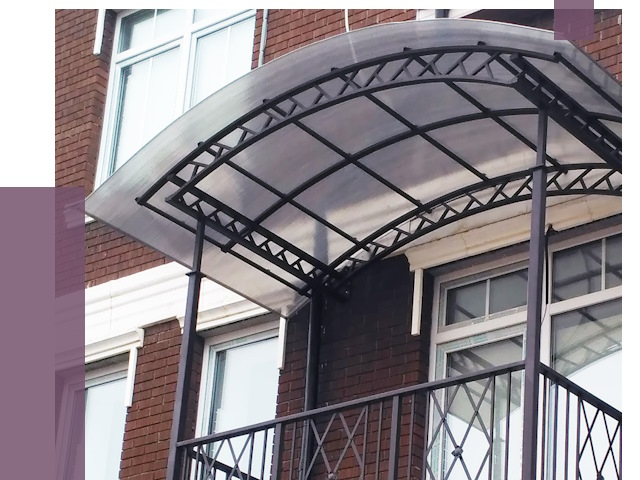 Козырьки над балконом в Томске от 9233 руб. | ПРОЛЁТ-Тмс