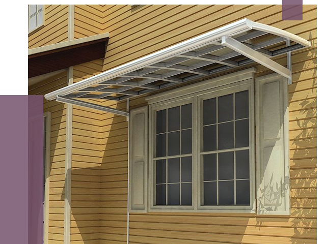 Козырьки над окнами в Томске от 8141 руб. — монтаж, покупки | ПРОЛЁТ-Тмс