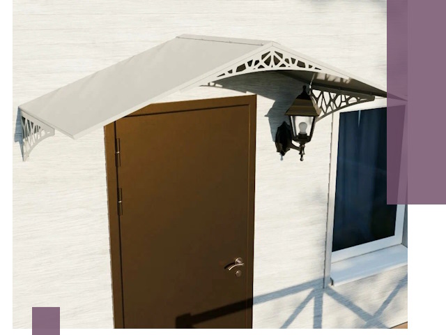 Металлические козырьки на входы и террасы в Томске