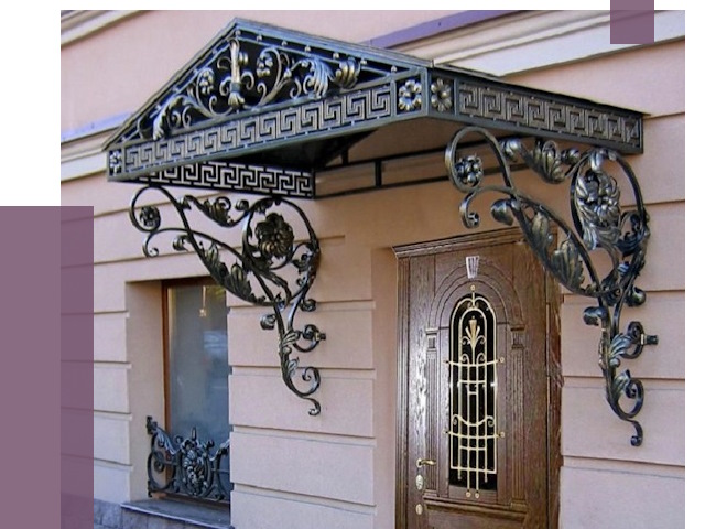 Кованые козырьки в Томске под ключ от 13604 руб. — ПРОЛЁТ