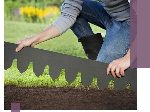 Металлические бордюры для газона в Томске — изготовление и монтаж