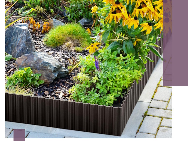 Металлические бордюры для клумб в Томске — производство и монтаж